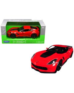 2017 Chevrolet Corvette Z06 Red Diecast Model Car 1/24-1/27 by Welly