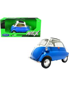 2023 BMW Isetta Diecast Model Car 1/18 Blue & White NEX Models by Welly