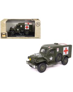 2023 Dodge WC54 Ambulance Diecast Model 1/43 - Olive Drab, US Army, Militaria