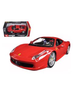 2015 Ferrari 458 Italia Red 1/24 Diecast Model Car Bburago Collectible