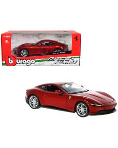 2023 Ferrari Roma 1/24 Diecast Model Car Red Metallic Bburago Race + Play