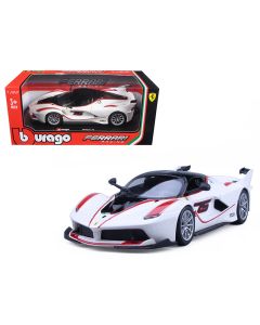 2017 Ferrari FXX-K #75 White 1/24 Diecast Model Car by Bburago