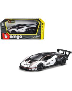 2021 Lamborghini Essenza SCV12 #63 Diecast Model Car 1/24 Bburago White Black