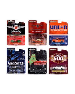 Diecast Model Cars Greenlight Anniversary Collection Series 15 1/64 Set 6 Pieces