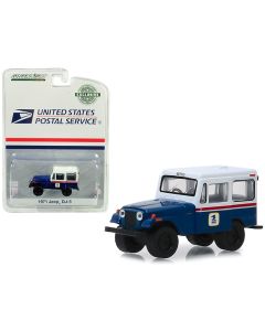 1971 Jeep DJ-5 USPS Diecast Model Car 1/64 Blue & White Greenlight Hobby Exclusive