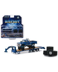 1974 Ford F-250 Bigfoot #1 Monster Truck with Gooseneck Trailer & Tires 1/64 Diecast