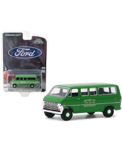 1970 Ford Club Wagon Van Green Board of Education 1/64 Diecast Model Greenlight