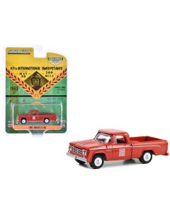 1963 Dodge D-100 Pickup Truck Diecast Model 1/64 Red - Indianapolis 500 Official Truck