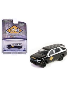 2023 Chevrolet Tahoe Police Pursuit Vehicle 1/64 Diecast Model Black White Greenlight