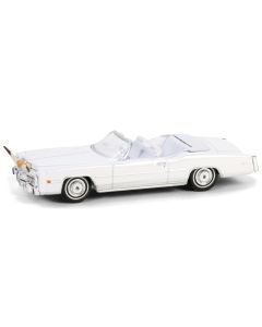 1976 Cadillac Eldorado Convertible Diecast Model Car White Interior 1/64 Greenlight