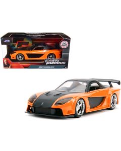 2023 Jada 1/32 Diecast Model Car - Fast & Furious Mazda RX-7 RHD Orange/Black
