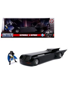 2023 Batmobile Diecast Model Car with Batman Figure, DC Comics 1/24, Animated Series by Jada