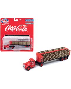 1941-1946 Chevrolet Tractor Red Flatbed Coca-Cola Mini Metals 1/87 Scale Model Car