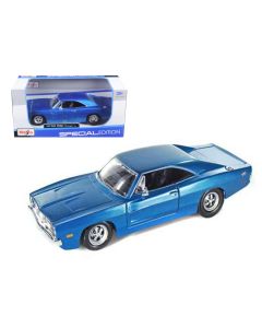 1969 Dodge Charger R/T Hemi Diecast Model Car Blue 1/25 Scale Maisto