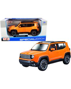 2023 Jeep Renegade 1/24 Diecast Model Car - Orange Metallic Black Top Special Edition by Maisto