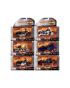 2023 Harley-Davidson Motorcycles 6-Piece Diecast Model Set 1/18 by Maisto