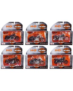 2021 Harley-Davidson Motorcycles 6-Piece Diecast Model Set 1/18 by Maisto