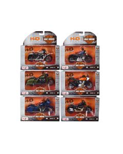 2023 Harley-Davidson Motorcycles 6-Piece Diecast Model Set 1/18 Scale by Maisto