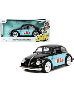1959 Volkswagen Beetle Black I Love the 50's Jada 1/24 Diecast Model Car