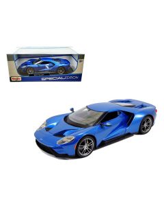 2017 Ford GT 1/18 Diecast Model Car Blue Metallic by Maisto