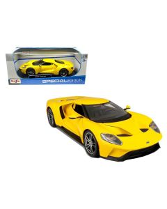 2017 Ford GT Yellow 1/18 Diecast Model Car Maisto Collectible Replica