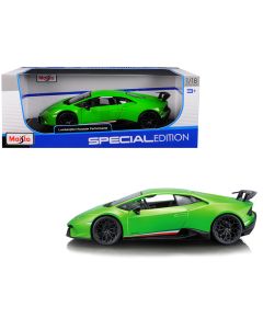 2018 Lamborghini Huracan Performante 1/18 Diecast Model Car Metallic Green Maisto