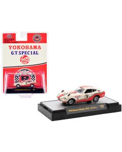 1970 Nissan Fairlady Z432 RHD White Red Stripes Diecast Car M2 Machine