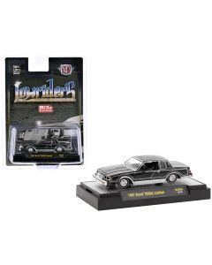 1987 Buick Regal Limited Edition Lowrider 1/64 Diecast Model Car M2 Machines Black/Silver