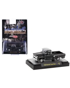 1958 Chevrolet Cameo Pickup Truck 1/64 Diecast Model Black Metallic Lowrider Limited Edition 5500