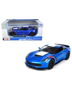 2017 Chevrolet Corvette Grand Sport Diecast Model Car 1/24 Blue Metallic Maisto
