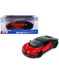 2016 Bugatti Chiron Sport Red & Black Special Edition 1/24 Diecast Model Car Maisto