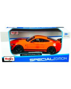 2020 Ford Mustang Shelby GT500 Diecast Model Car 1/24 Bright Orange Black Stripes by Maisto