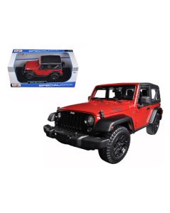 2014 Jeep Wrangler Willys 1/18 Diecast Model Car Red by Maisto