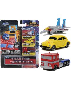 2023 Transformers 3-Piece Set Nano Hollywood Rides Diecast Models by Jada