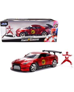 2009 Nissan GT-R (R35) Candy Red Diecast Model Car 1/24 by Jada - Power Rangers