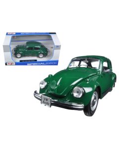 1973 Volkswagen Beetle Green Diecast Model Car 1/24 Scale by Maisto