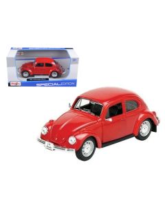 1973 Volkswagen Beetle Diecast Model Car Red 1/24 Scale by Maisto