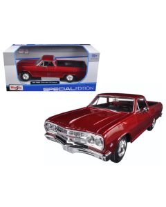 1965 Chevrolet El Camino Diecast Model Car 1/25 Metallic Red by Maisto