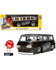 1965 Ford Econoline Bus Diecast Model Car 1/24 Brown Metallic Silver M&M's