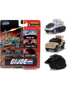 2023 G.I. Joe 3-Piece Set Nano Hollywood Rides Diecast Models by Jada