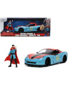 2006 Chevrolet Corvette Z06 Red Diecast Car Jada Avengers Marvel Hollywood Rides 1/24