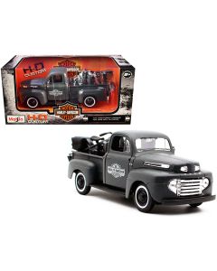 1948 Ford F-1 Pickup Truck Diecast Model 1/24 Maisto Matt Dark Gray, Custom  
1942 Harley-Davidson WLA Flathead Motorcycle Diecast Model 1/24 Maisto, Custom