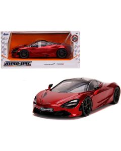 2023 McLaren 720S RHD Diecast Model Car, Candy Red & Black Top, 1/24 Jada Hyper-Spec