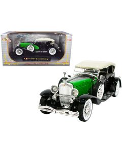 1934 Duesenberg 1/32 Diecast Model Car Black & Green by Signature Models