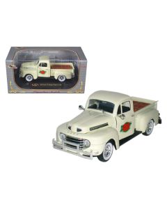 1949 Ford F-1 Pickup Truck Diecast Model Cream with Tomato Crates 1/32 Scale