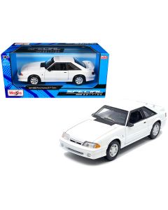 1993 Ford Mustang SVT Cobra Diecast Model Car 1/24 White Special Edition Maisto