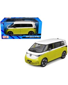 2023 Volkswagen ID. Buzz Van 1/24 Diecast Model Car Yellow White Special Edition