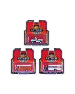 2023 Greenlight 1/64 Diecast Heavy Duty H.D. Trucks Set of 3 Models Series 25