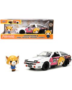 1986 Toyota Trueno (AE86) RHD White Aggretsuko Diecast Figure Jada 1/24