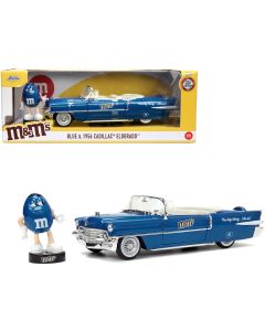 1956 Cadillac Eldorado Convertible Blue Metallic Cream Interior Diecast Car Jada 1/24